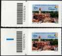 Lo Sport  :  Codogno - Comune Europeo dello Sport - coppia di francobolli con codice a barre n° 2324 a SINISTRA alto-basso