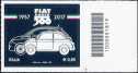 2017 - Fiat Nuova 500 : 1957 - 2017 - francobollo con codice a barre n° 1819