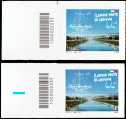2020 - Il Senso Civico - Il nuovo ponte di Genova - coppia di francobolli con codice a barre n° 2035 a SINISTRA alto-basso