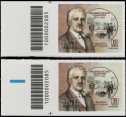 Amadeo Peter Giannini - 150° Anniversario della nascita - coppia di francobolli con codice a barre n° 2085 a SINISTRA alto-basso