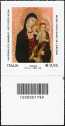 2016 - Il Santo Natale - "Madonna col Bambino" di Niccolò di Segna - Museo Diocesano di Cortona - francobollo con codice a barre n° 1789