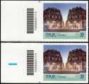 L' Italia riparte  : Palermo - coppia di francobolli con codice a barre n° 2115 a SINISTRA alto-basso