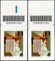 Quotidiano Il Piccolo - 140° Anniversario della fondazione - coppia di francobolli con codice a barre n° 2184 in ALTO destra-sinistra