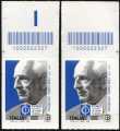 Pasquale Saraceno - 120° Anniversario della nascita - coppia di francobolli con codice a barre n° 2327 in ALTO destra-sinistra