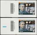 2018 - Bicentenario della nascita di Padre Angelo Secchi - coppia di francobolli con codice a barre n° 1878 a SINISTRA alto-basso 