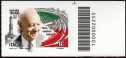 2022 - Paolo Emilio Taviani - 110° Anniversario della nascita - francobollo con codice a barre n° 2255 a DESTRA in alto