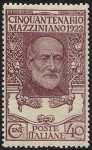 1922 - 50° Anniversario della morte di Giuseppe Mazzini - ritratto