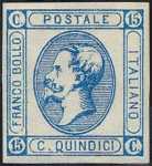 1863 - Effige di Vittorio Emanuele II, a sinistra - tipo precedente modificato