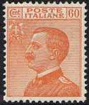 1926 - Tipo del 1908 - Effige di Vittorio Emanuele III - volta a sinistra