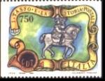 I Tasso e la storia postale - provenienti da libretto - non dentellati verticalmente- corriere a cavallo ( verso sinistra )