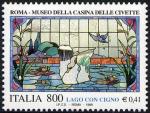 Patrimonio artistico e culturale italiano - I tesori dei musei nazionali - Museo della Casina delle Civette, Roma - vetrata artistica