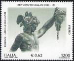 Patrimonio artistico e culturale italiano - V° Centenario della nascita di Benvenuto Cellini - scultore - «Perseo» statua in bronzo