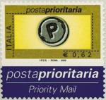 Posta Prioritaria - tipi del 2001 - valori in Euro -  62 c.