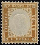 1862 - Effige di Vittorio Emanuele II in rilievo entro un ovale