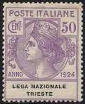 1924 - Enti Semistatali - Regno - Lega Nazionale Trieste