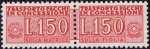 1968 - Pacchi in Concessione - Repubblica - cifra a destra e a sinistra -  nuovo valore - carta fluorescente