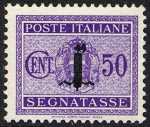 1944 - Segnatasse R.S.I. - Francobolli del 1934   -   sovrastampati  con fascio
